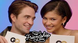 Thumbnail for the video "Zendaya & Robert Pattinson Take a Friendship Quiz" from GQ