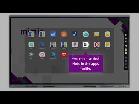 MimioPro 4 – Accessing the Note App