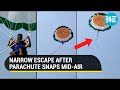 Video: Parachute rope snaps mid-air during parasailing in Diu, couple crashes into sea