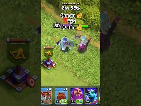 #coc #gaming #level 50 queen 👑 V/S level 44 queen 👑 #subscribe #short #trend #trending #gamer