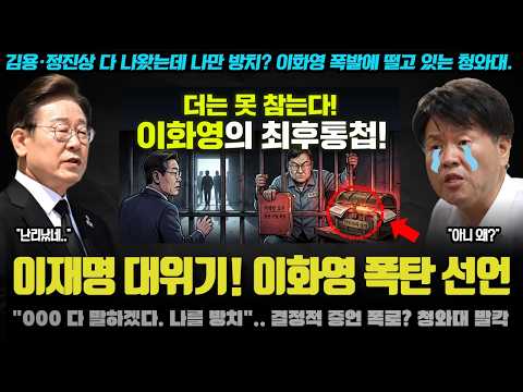 "때가 되면 000 하겠다!" 이화영의 섬뜩한 경고, 설마 옥중에서? 이재명 정부 최대 위기가 터진 이유