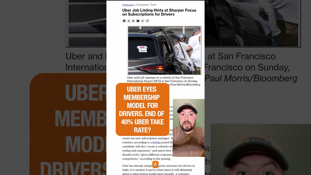 Could Uber Be Shifting Away from Per-Ride Feed to a Membership Model? #rideshare