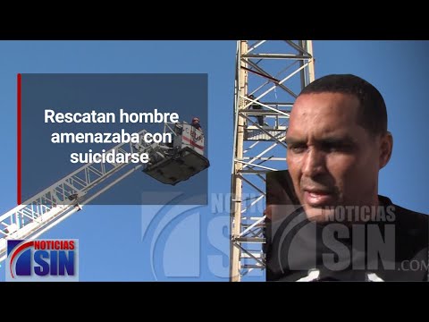 Rescatan hombre amenazaba con suicidarse