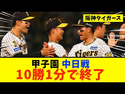 【阪神】甲子園中日戦、10勝1分の不敗でフィニッシュ