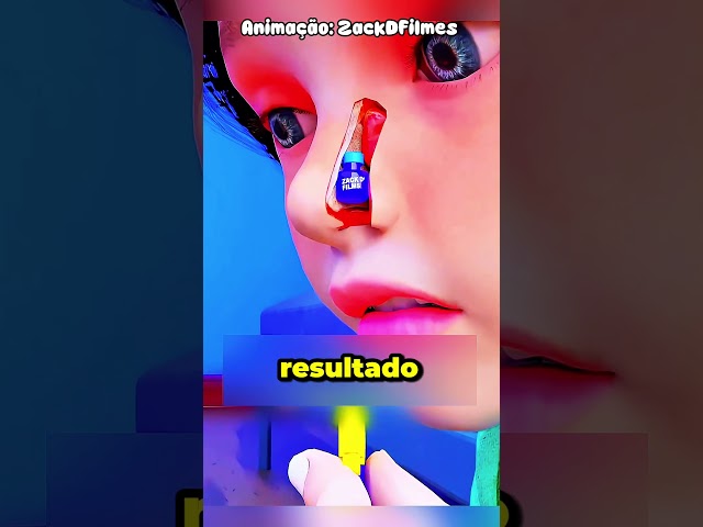 Esse menino teve a genial ideia de colocar uma peça no nariz 😱
