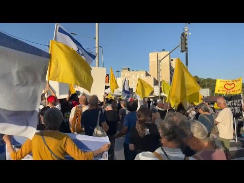 Israelis protest as cabinet meeting on Gaza convenes in Jerusalem | AFP