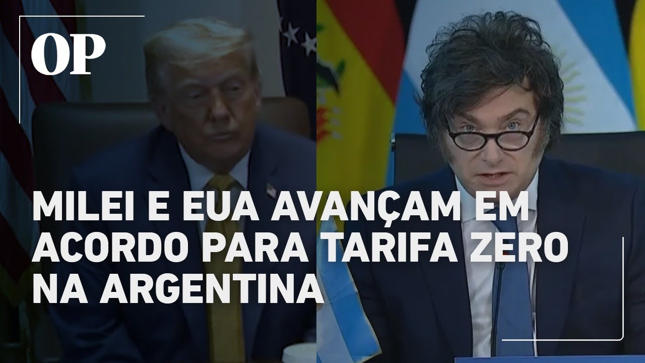 Milei avança em acordo com EUA para tarifa na zero na Argentina