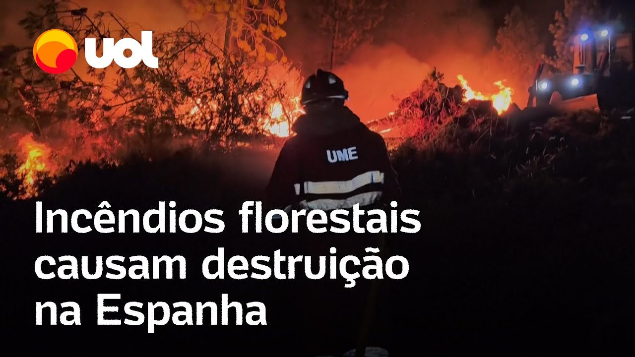 Incêndios consomem noroeste e oeste da Espanha veja vídeo