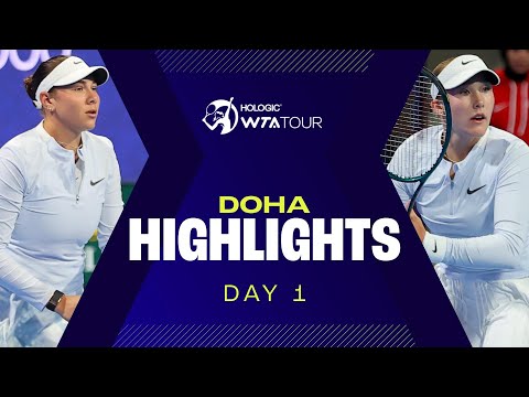 Anisimova and Azarenka Face off, Andreeva Takes the Court on Day 1 in Doha | WTA Match Highlights