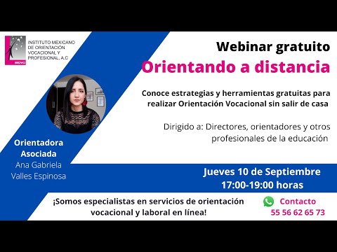 Webinar "Orientando a distancia"