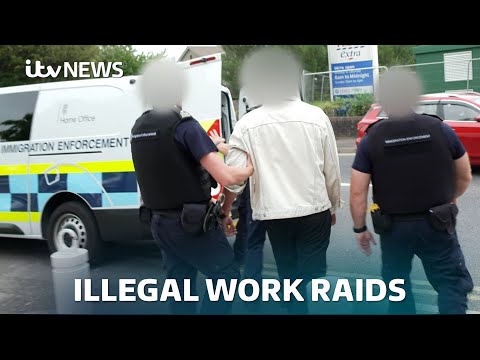 ITV News witnesses illegal working raids, as charities accuse government of 'scapegoating' migrants