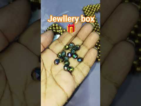 Making a Beautiful Beaded Jewelry Box 🎁 |DIY Golden Beads #shorts #beads #diyjewelry #myhandmade