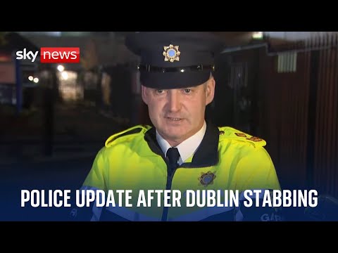 Police news conference after Dublin stabbing leaves three children injured