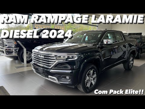 Nova Ram Rampage Laramie Diesel 2024 - TODOS os detalhes da NOVA Ram com o Pack Elite!! (4K)