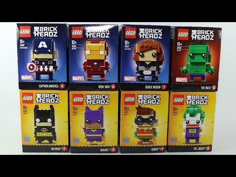 Lego Brick Headz Batman Joker Batgirl Iron Man Hulk Captain America