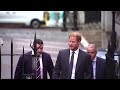Prince Harry arrives for second day of court hearing