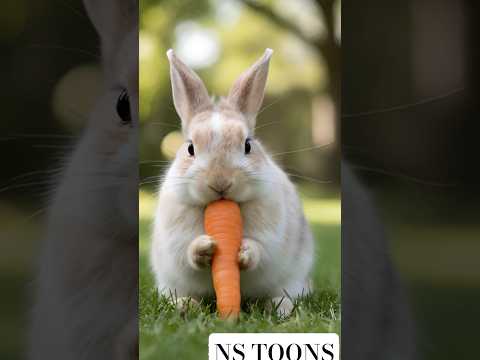 Cute Rabbit and Carrot 🥕 #cartoon #shortvideo #shorts #shortsfeed #ai #shorts #rabbit #animation