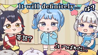 【手描き】幼稚園児なのに突然ペラペラな英語を喋りだすすいちゃんにビックリする皆【星街すいせい/さくらみこ/天音かなた/ラプラスダークネス/ホ