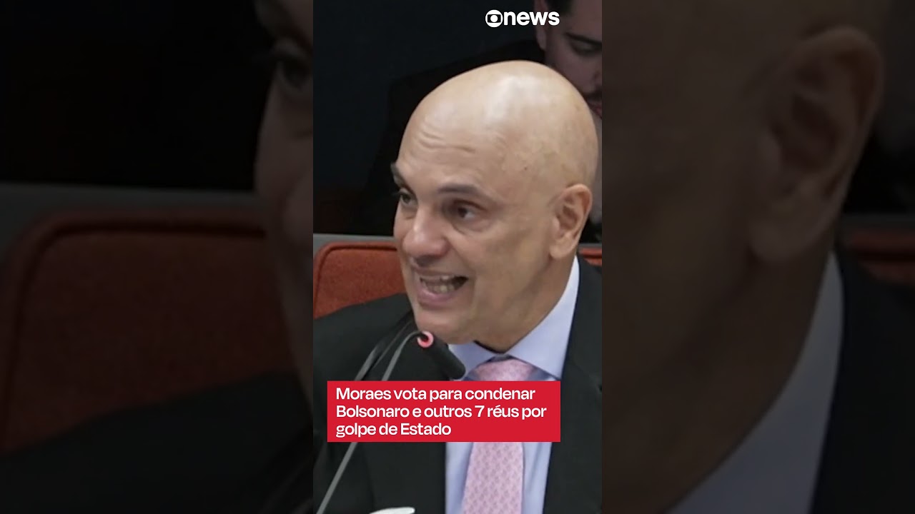 Moraes vota para condenar Bolsonaro e outros 7 réus por golpe de Estado