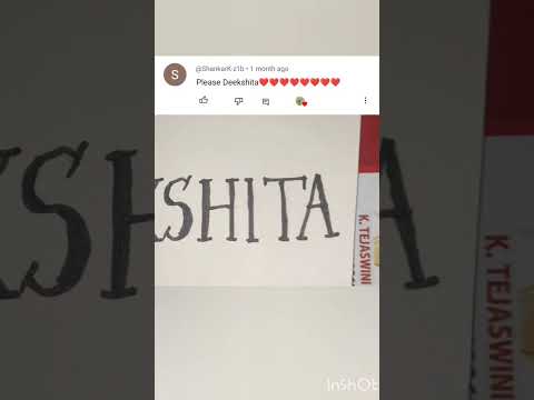 Comment ur name❤️Day 54/100 #making #trending #shorts #beersong #diesel #deekshita #nameart #viral