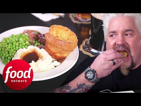 Guy Fieri Finds Authentic Yorkshire Pudding In A Brit Pub In Delaware | Diners, Drive-Ins & Dives
