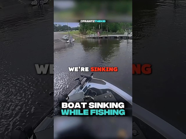 BOAT SINKING WHILE FISHING 😳👀 #shorts