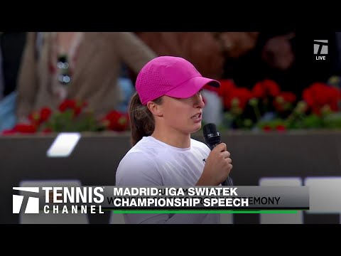 Iga Swiatek's 2024 Madrid Open Championship Speech | 2024 Madrid Final