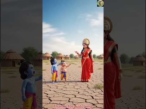 कृष्ण जी और गणेश जी की जलेबी और मोदक की मस्ती 🍬 | Funny Bhakti Story | #shorts #hungergamestiktok