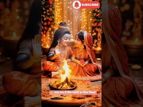✨ “बाल रूप में शिव-पार्वती का दिव्य विवाह”🕉🕉 #shortvideo #harharmahadev #viralvideo #shorts