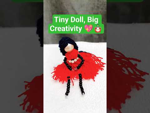 Handcrafted Beaded Doll 🪆 | DIY Mini Doll 😍 #shorts #doll #dollmaking #beads #noshiofficial #diy