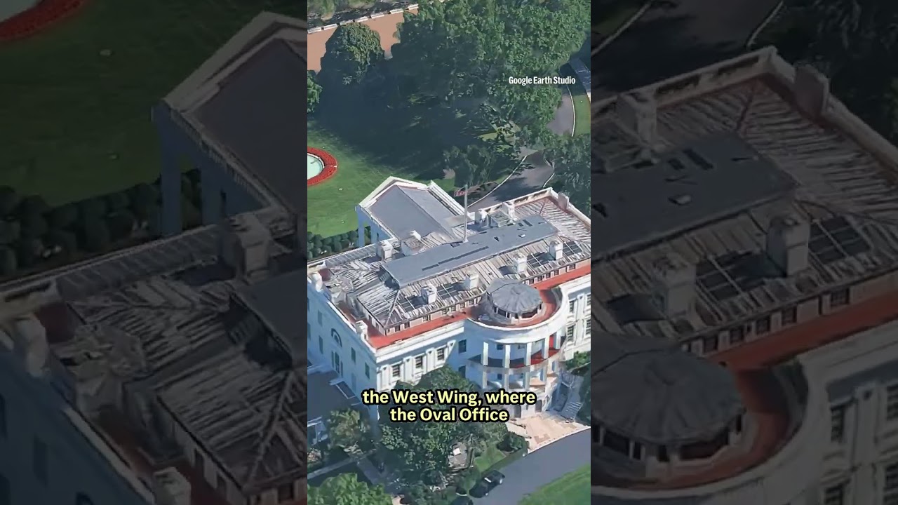 Layout of the White House East Wing, where demolition work is underway