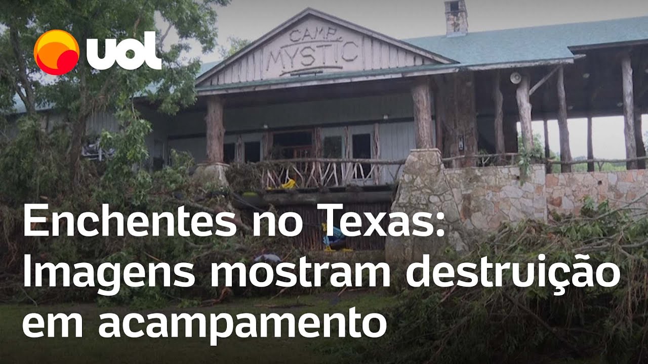 Enchentes no Texas Imagens mostram buscas em acampamento onde meninas desapareceram