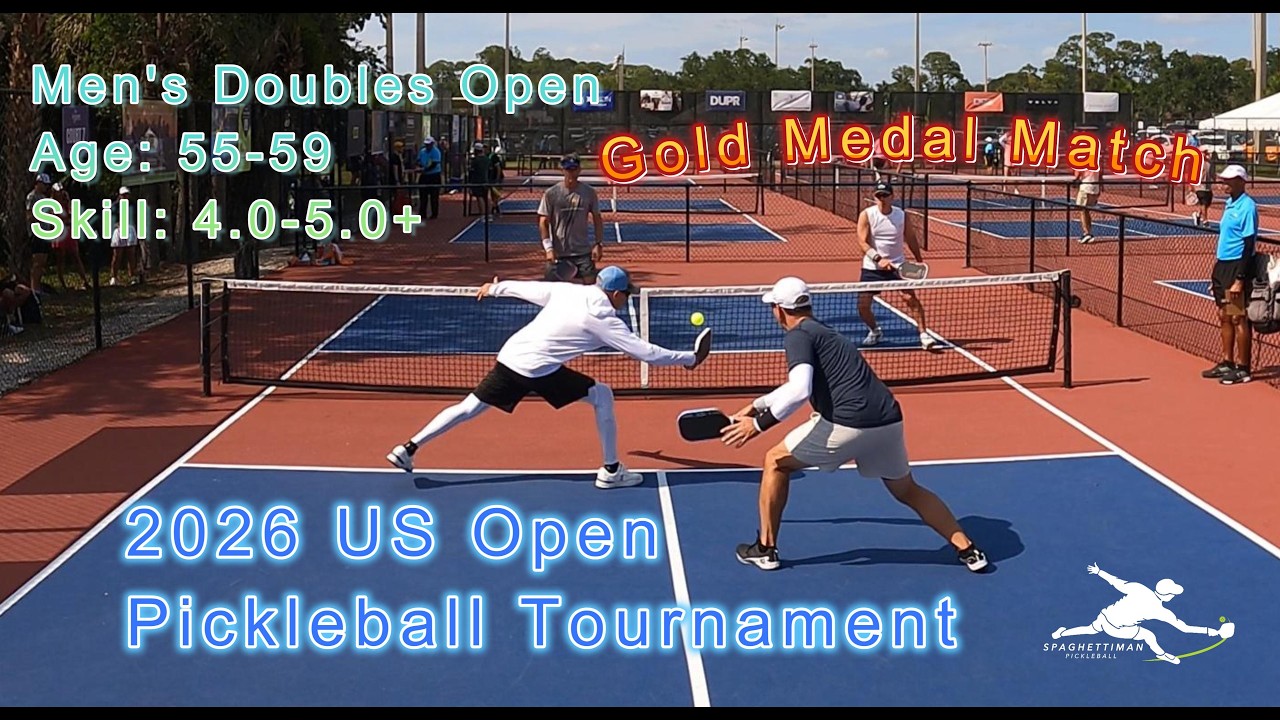 Men's Doubles Open, Age: 55-59 Gold Medal Pickleball Match - US Open 2026 - Skill 4.0-5.0+