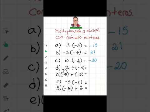 Multiplicacion y división de números enteros #matematicas #mathematica #maths #education #números
