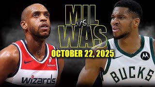 Milwaukee Bucks vs Washington Wizards Full Game Highlights - October 22, 2025 | NBA Season