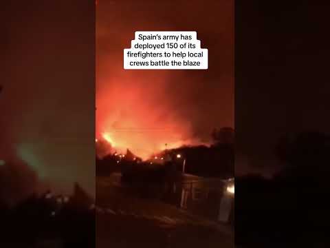 Wildfire breaks out in Spain's Canary Islands as a heatwave grips southern Europe