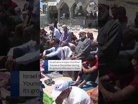 Friday prayers held by destroyed mosque