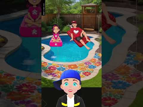 Boiando na Piscina com Colchão Inflável 🐘🦊🐷 Emilly Vick💗Ketlen💜Leozinho💡