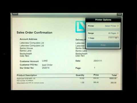 LV for Mobile demonstration | An ERP application for iPad