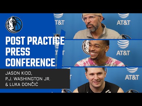 Jason Kidd, P.J. Washington Jr., & Luka Dončić | Post Practice Conference | 4/16/24