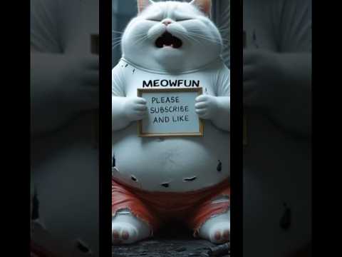 MORBIDLY OBESE CAT IS DYING! 💔😭 He's begging for SUBS and FOOD (Emotional Viral 3D Short) #cat #ai