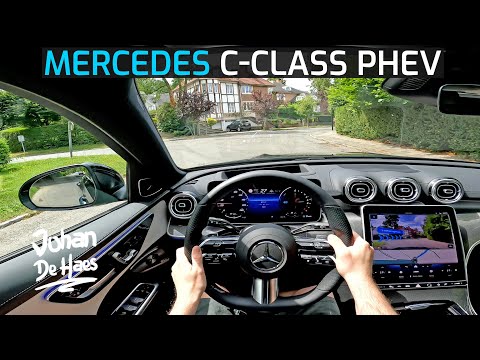 2022 MERCEDES C-CLASS PLUG-IN HYBRID C 300 e BREAK 313 HP POV TEST DRIVE