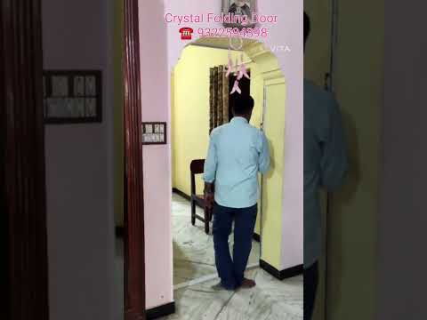 Transparent polycarbonate crystal folding door best for balcony & visible partition