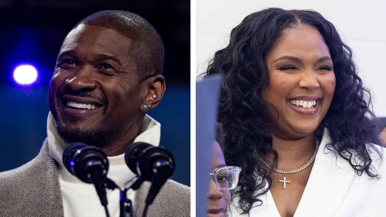 Usher, Lizzo join Harris on the campaign trail