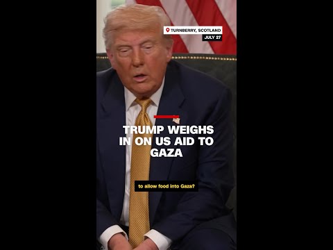 Trump weighs in on US aid to Gaza