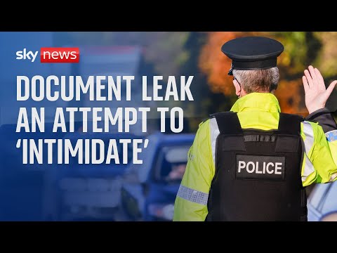 Leaked PSNI document posted on wall facing Sinn Fein office in attempt to intimidate, party says