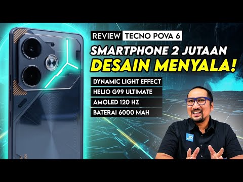 2 Jutaan, Desain Futuristik, Layar 120Hz, Baterai Besar, Cocok utk Gaming! Review TECNO POVA 6