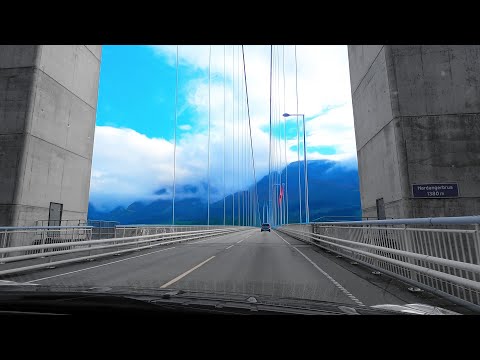 Spectacular Views From Hardangerfjord Bridge - Norway Driving Tour