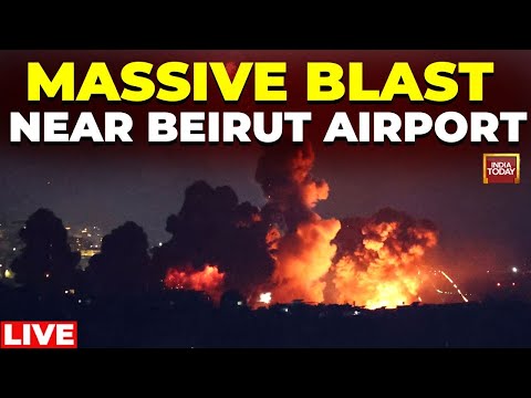 Beirut Blast News LIVE | Israel Intensifies Strikes In Beirut | Explosion Near Beirut Airport