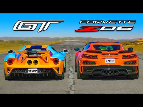 Corvette Z06 vs. Ford GT: A Thrilling Drag Race Showdown